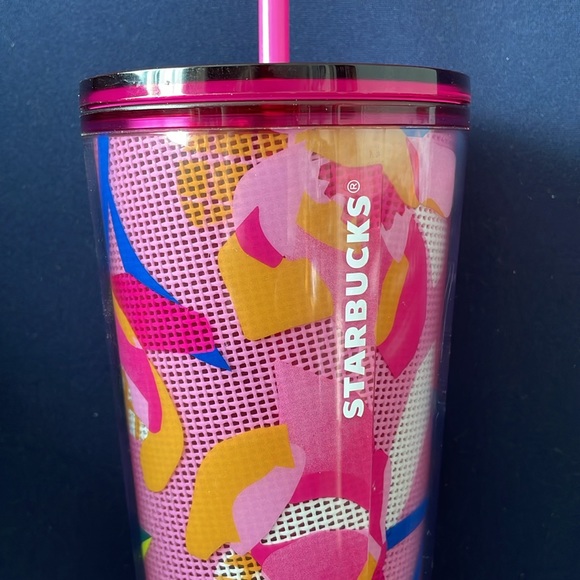 2023 Starbucks Tumbler 24oz Venti Pink Flowers Peony - Picture 2 of 6